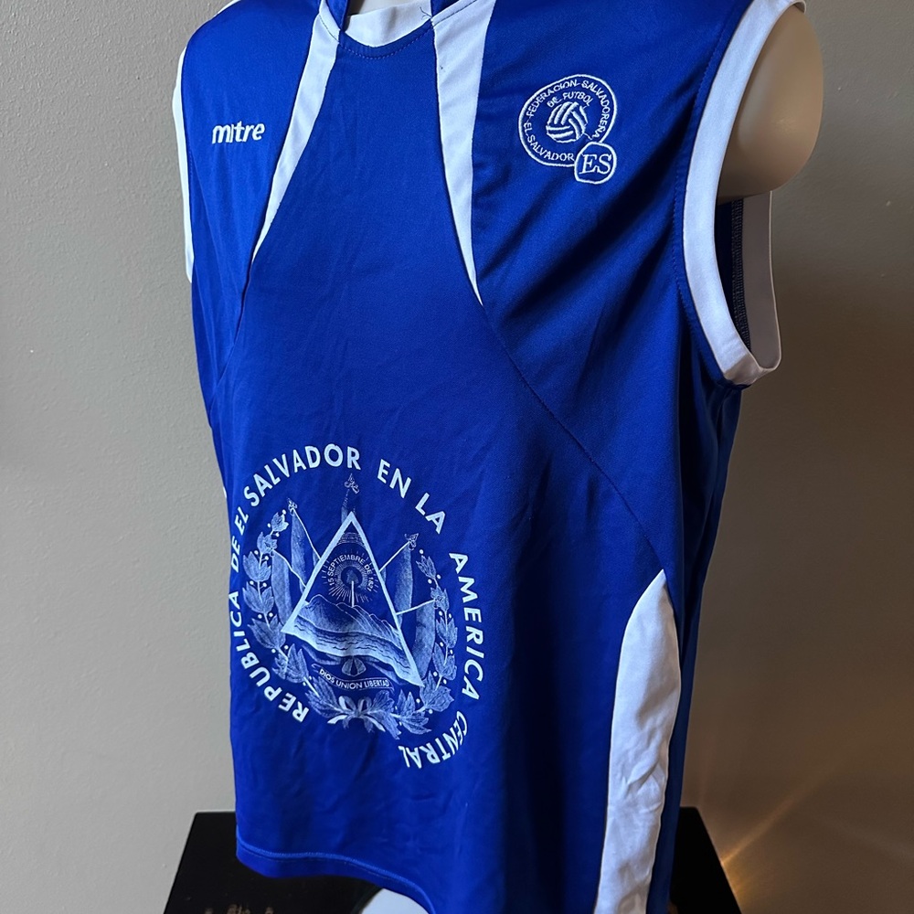 Mitre Blue and White El Salvador Soccer Jersey